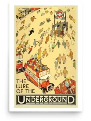 The Lure Of The Underground, Retro London Underground Poster