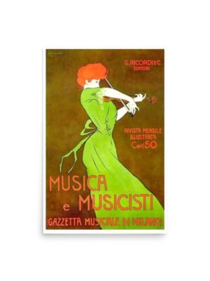 Vintage Magazine Cover, Entertainment Theatre Print, Gazetta Musicale Milano, Home Decor Print Picture, Italian Music Print
