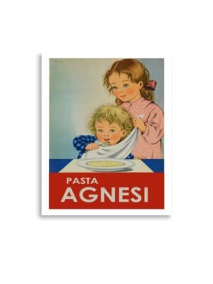 Italian Pasta Poster Vintage Pasta Print, Pasta Agnesi Poster, Old Italian Pasta Poster, Italian Food Picture, Vintage Italian Food Ad