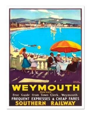 Weymouth Dorset, Vintage British Travel Poster