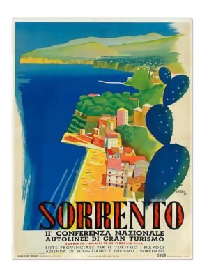 Sorrento Tourism Poster, Vintage Italian Travel Poster Print, World Travel Print For Sorrento, ENTE Poster