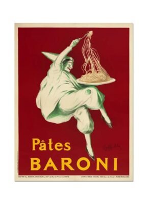 Pates Baroni Poster, Baroni Pasta Poster, Vintage Food & Drink Ad, Spaghetti Poster, Retro Kitchen Gift Poster